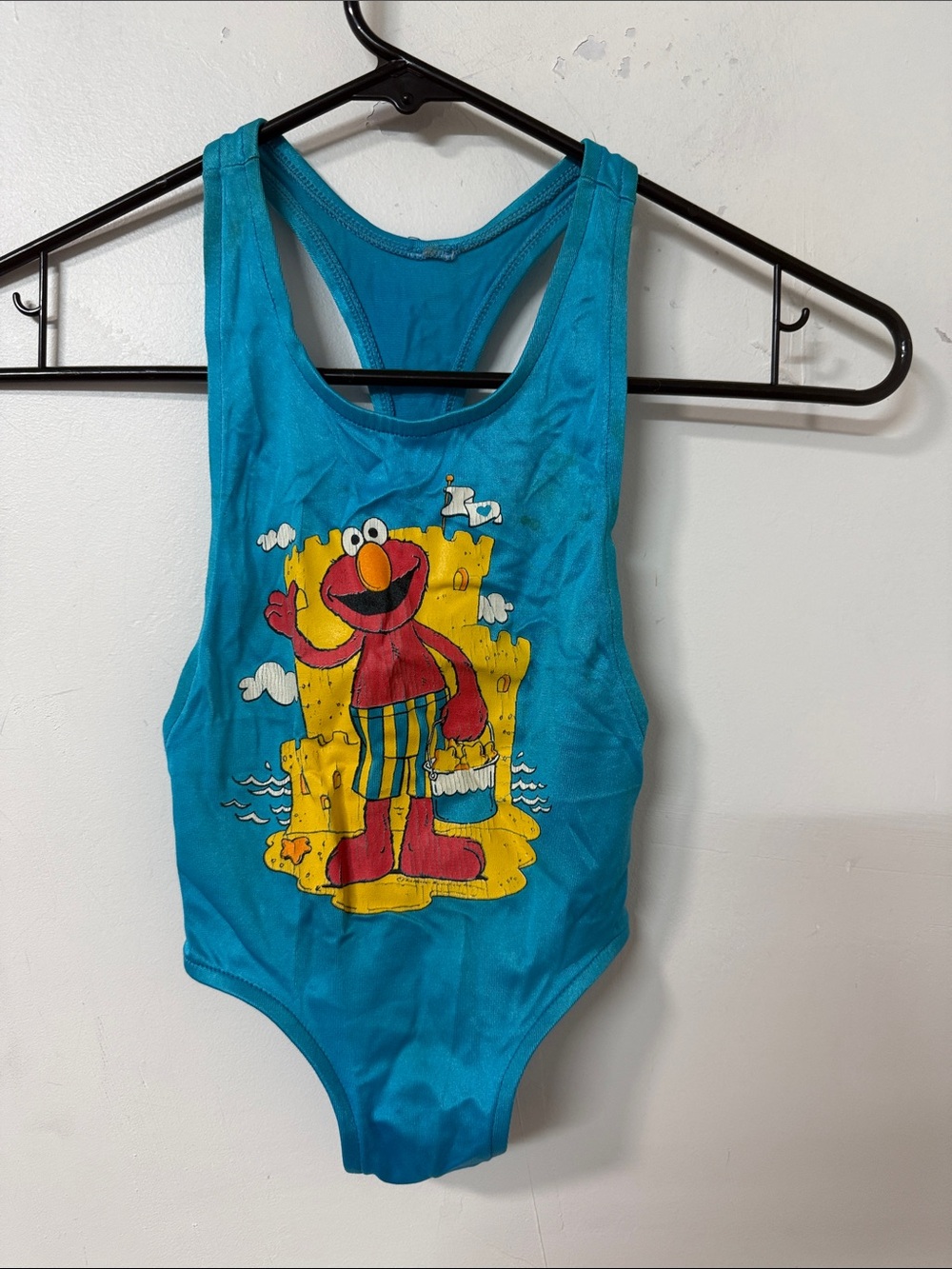 Sesame Street Turquoise Elmo One-Piece Swimsuit vintage
